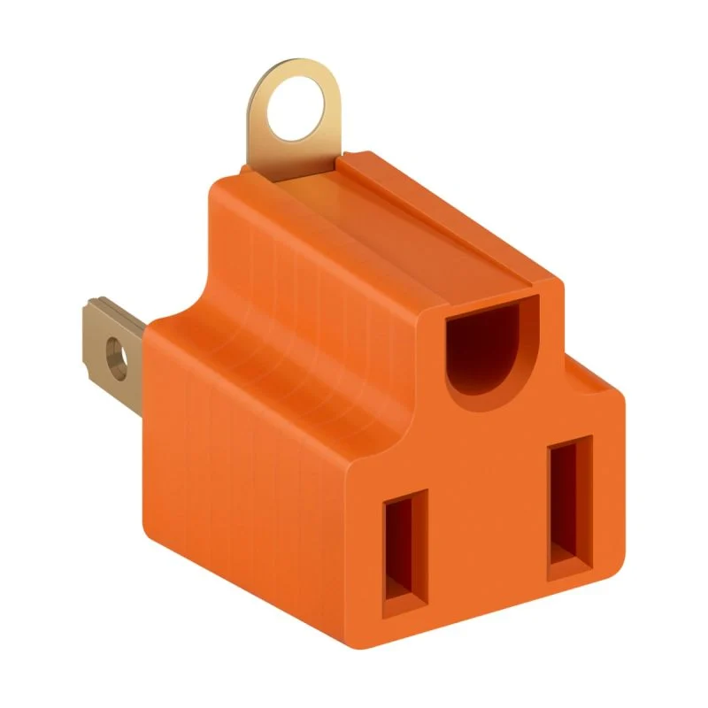 Clavija Convertidora Naranja Aterrizada (3 a 2) Clavija Convertidora Naranja Aterrizada (3 a 2)