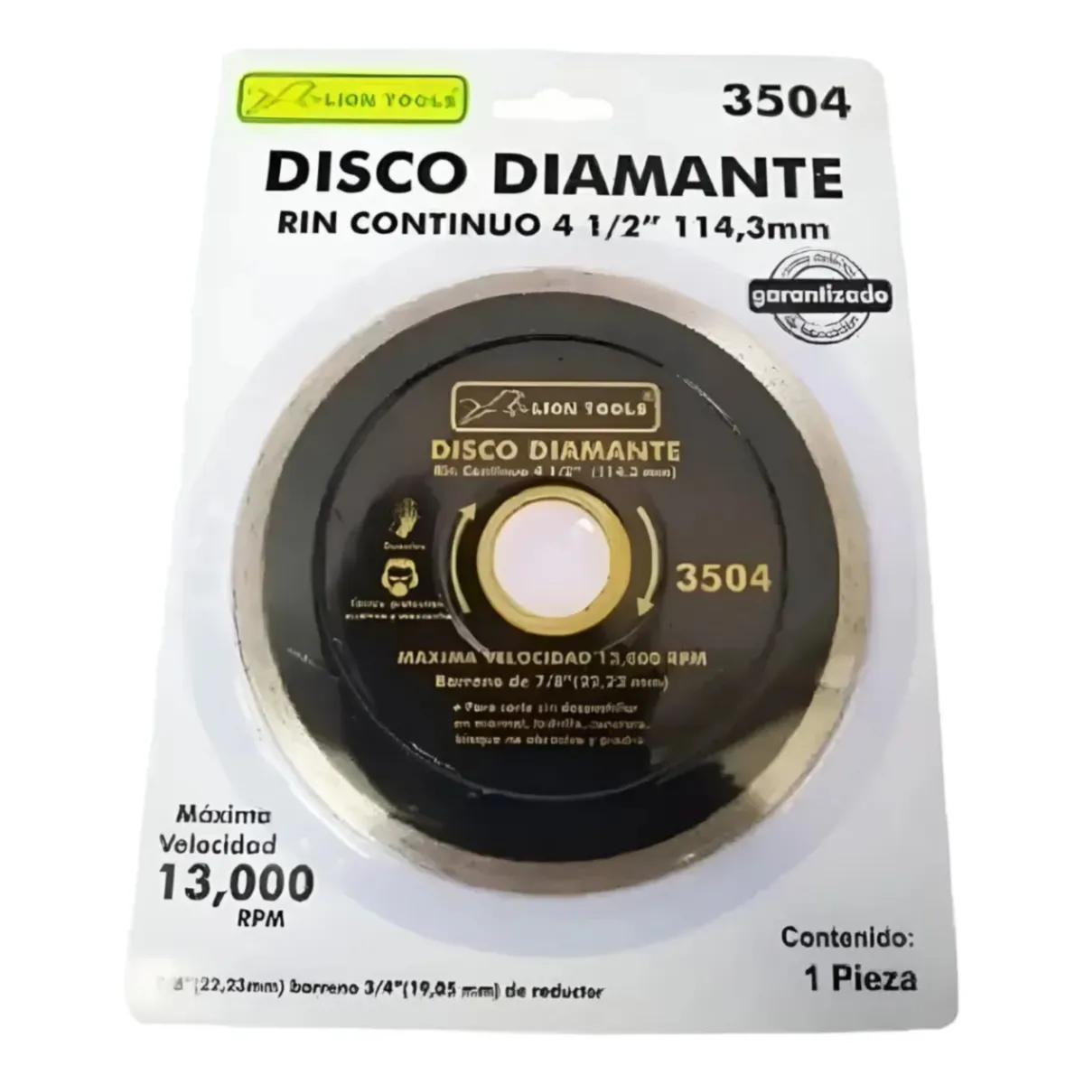 Disco Diamante Rin Continuo 4-5 Lion Tools 3504 Corte Fino Azulejo Disco Diamante Rin Continuo 4-5 Lion Tools 3504 Corte Fino Azulejo