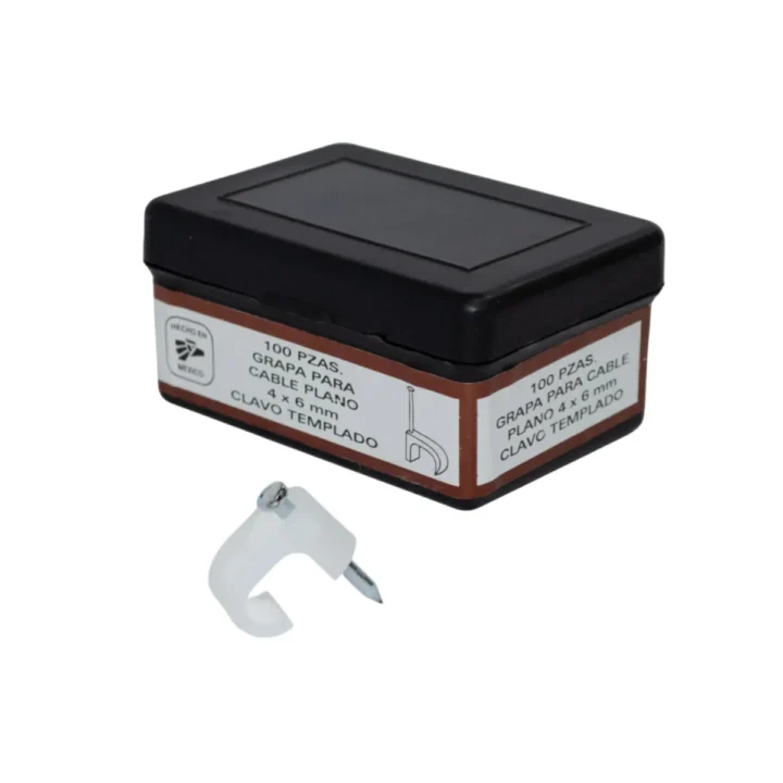 Grapas para Cable Plano 4x6 mm con Clavo Templado