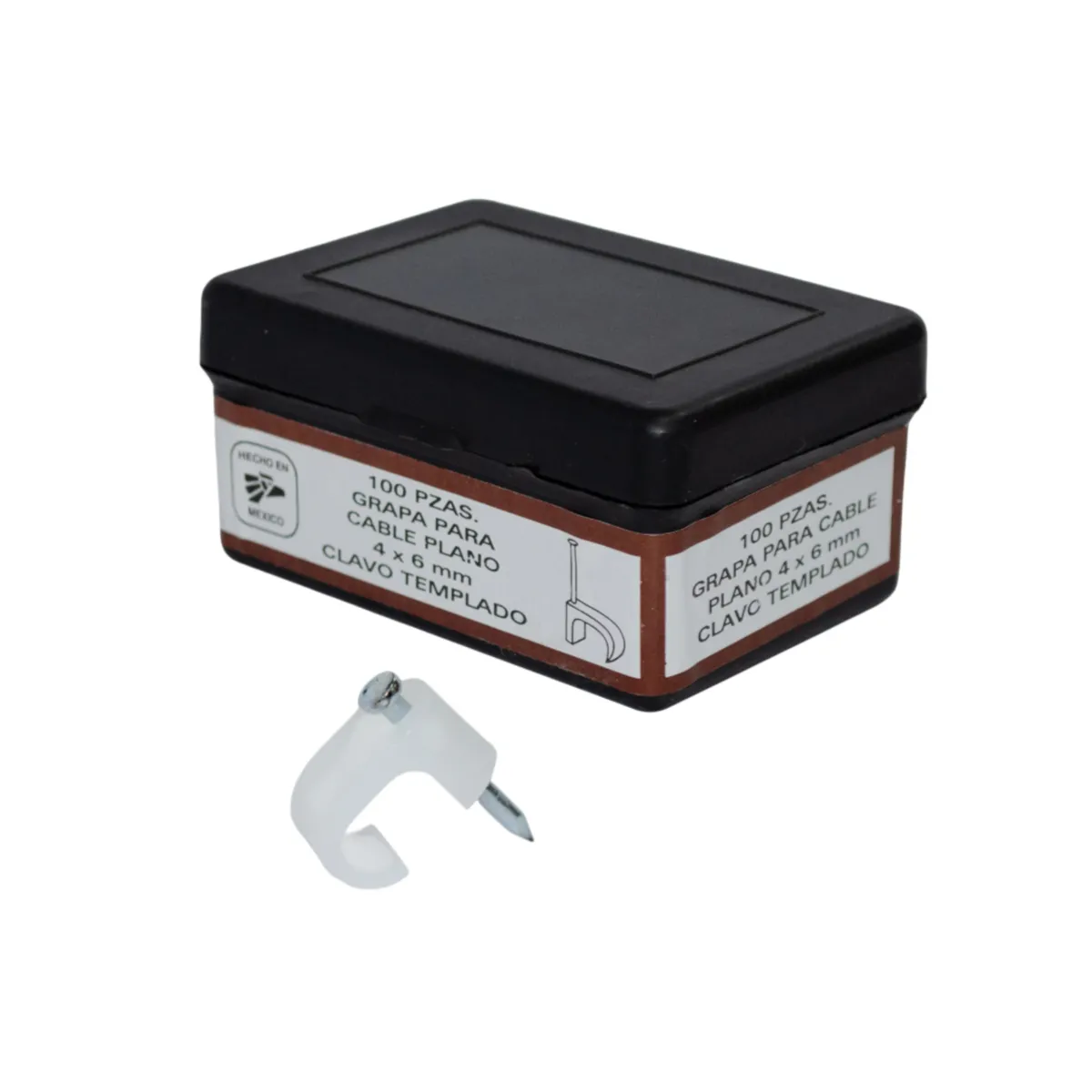 Grapas para Cable Plano 4x6 mm con Clavo Templado