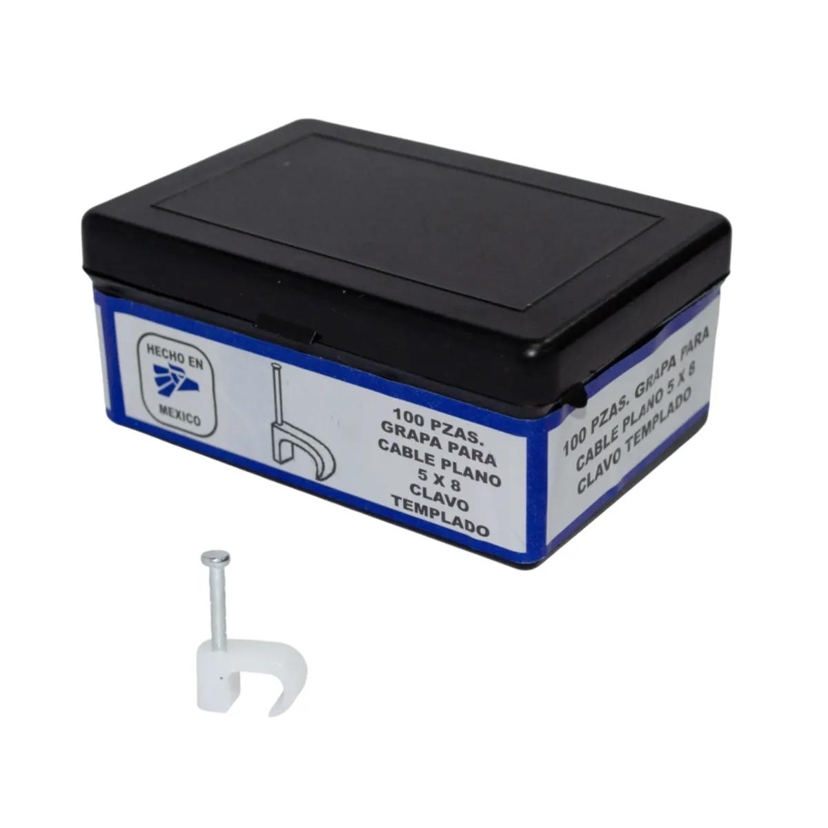 Grapas para Cable Plano 5x8 con Clavo Templado