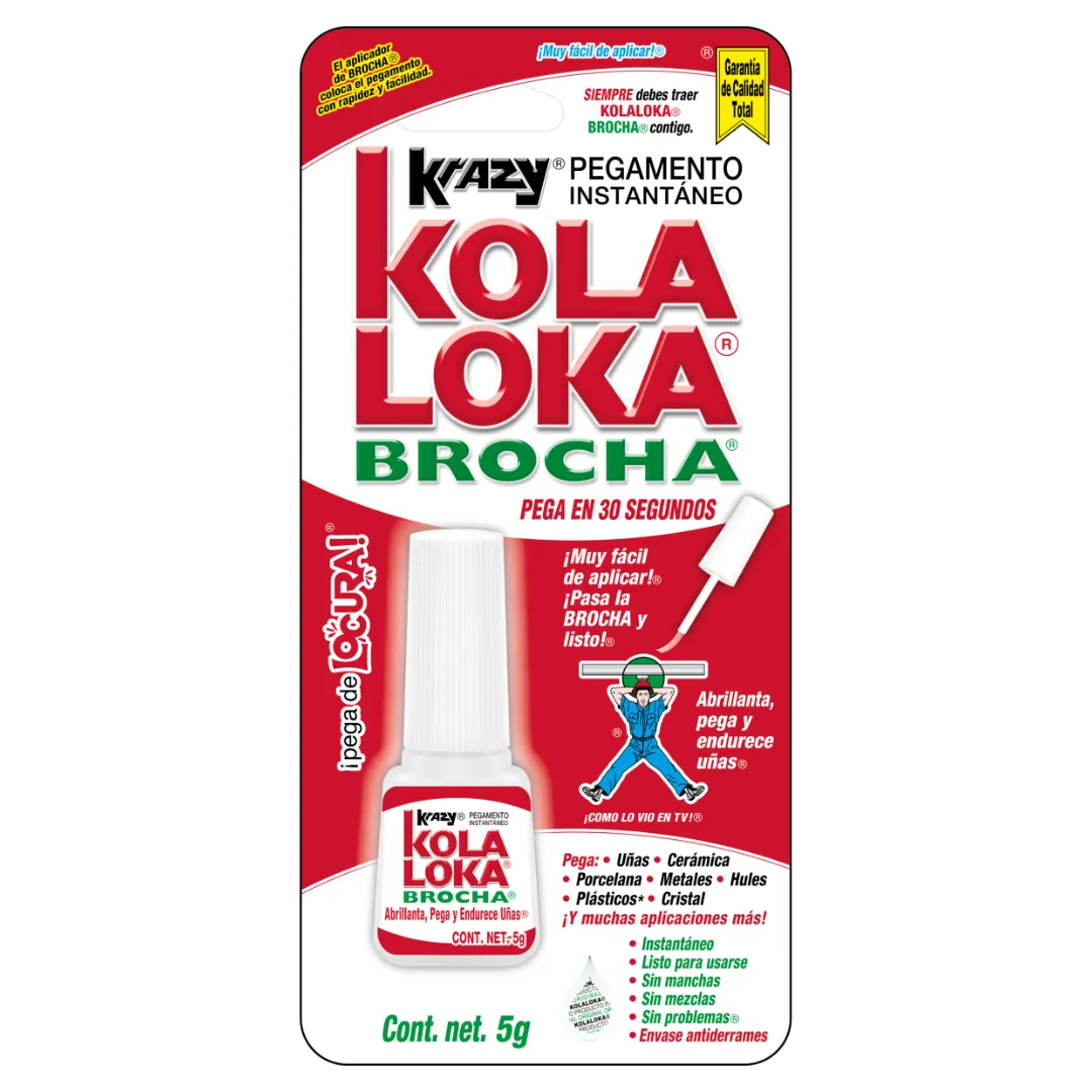 Kola Loka Brocha - Pegamento Instantáneo con Pincel Aplicador