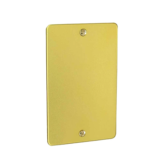 Placa Ciega de Aluminio Dorada