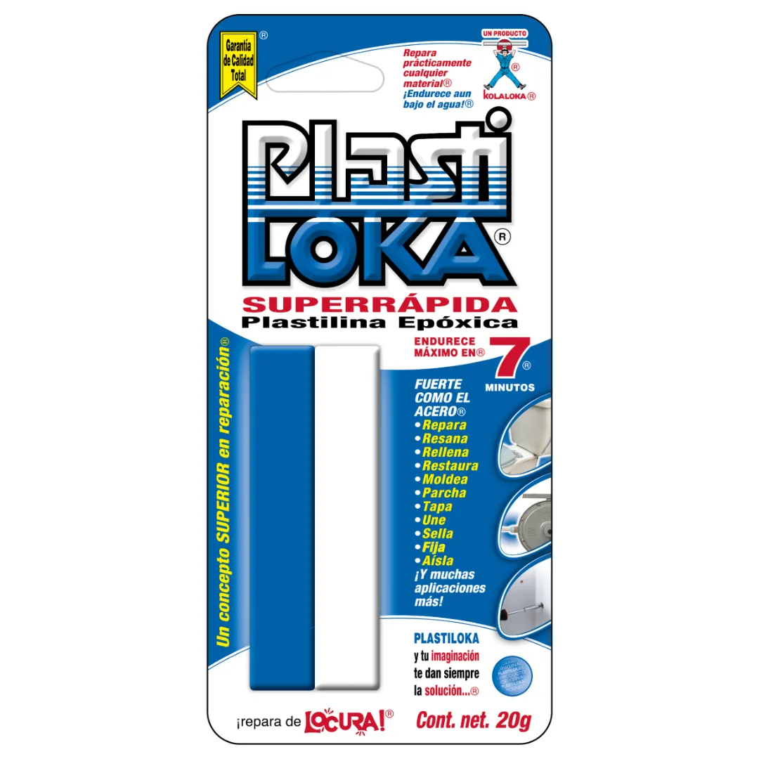 PlastiLoka Súper Rápida | Plastilina Epóxica Moldeable de Curado Veloz