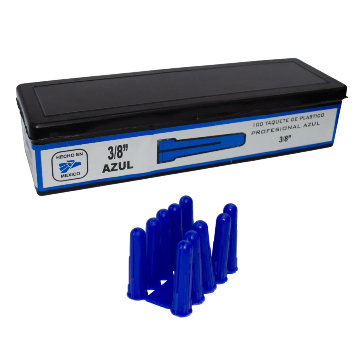 Taquete de Plástico Azul 3-8