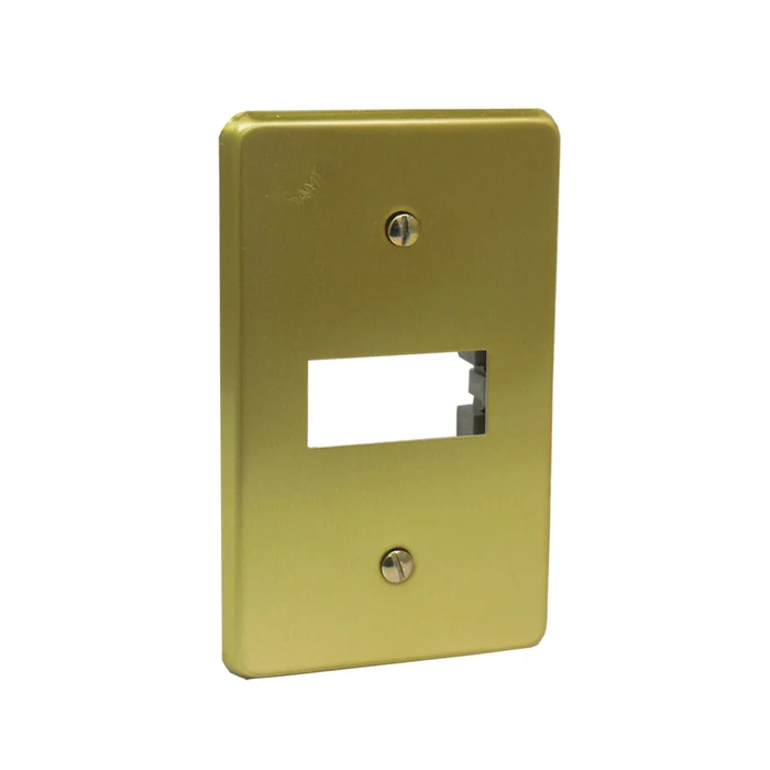 Placa de Aluminio Dorada de 1 Modulo