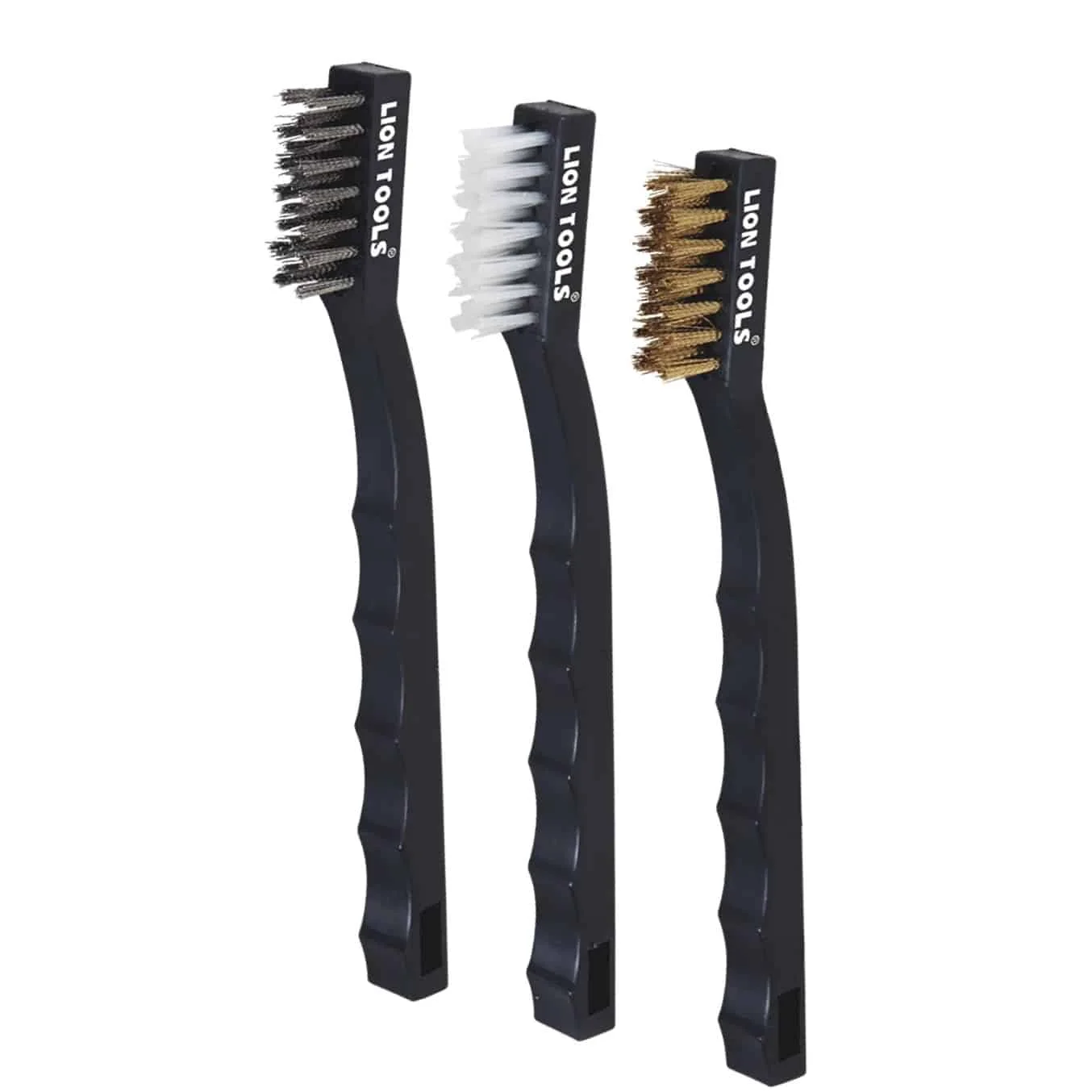 Juego de Mini Cepillos de Alambre para Limpieza con 3 Piezas Lion Tools