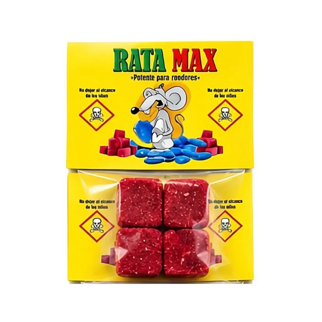 Raticida en Cebo Rojo Rata Max Potente para Roedores Raticida en Cebo Rojo Rata Max Potente para Roedores