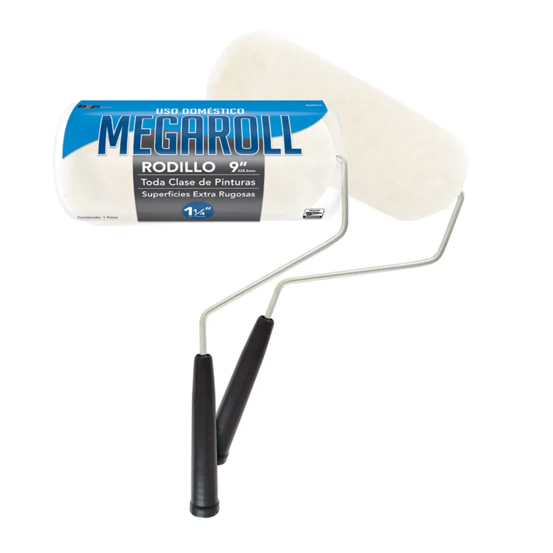 Rodillo Megaroll BYP 9" Felpa 1 1/4" para Superficies Rugosas